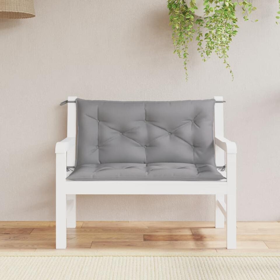 vidaXL Kussen voor schommelstoel 100 cm stof grijs | Leen