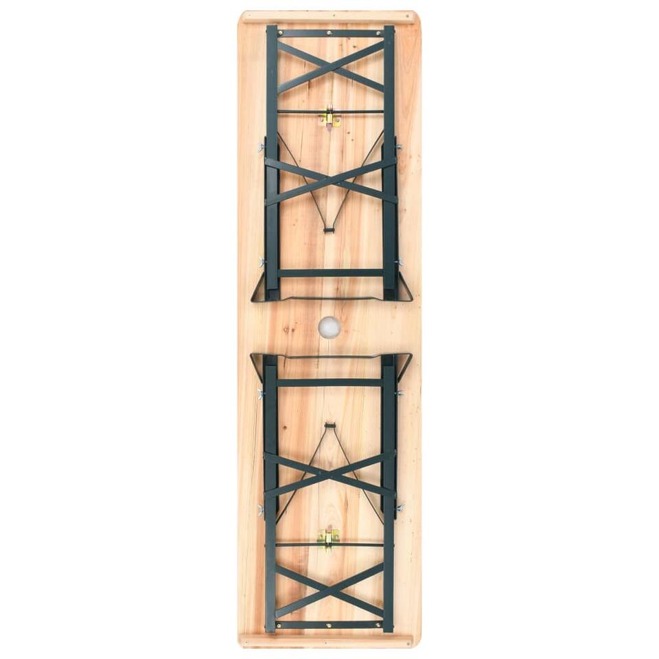 vidaXL Biertafel inklapbaar 169x50x75/105 cm grenenhout