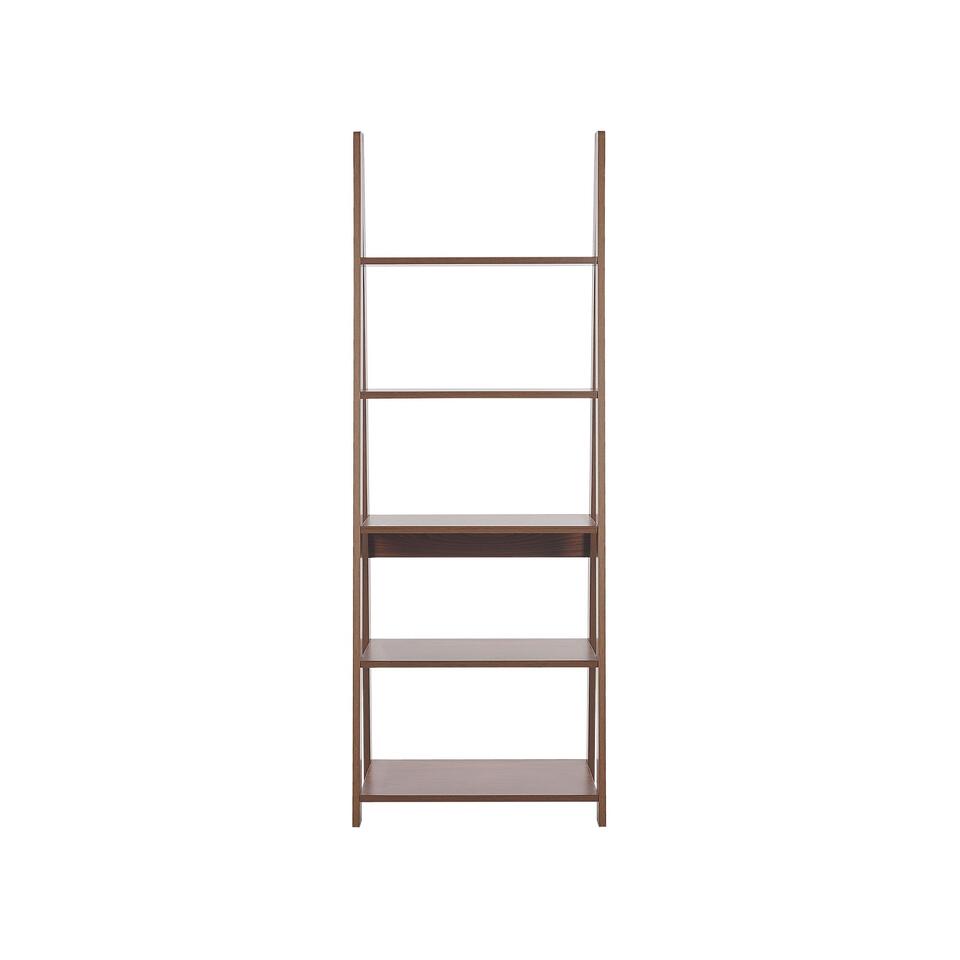 Beliani Ladderkast WILTON - Donkere houtkleur vezelplaat