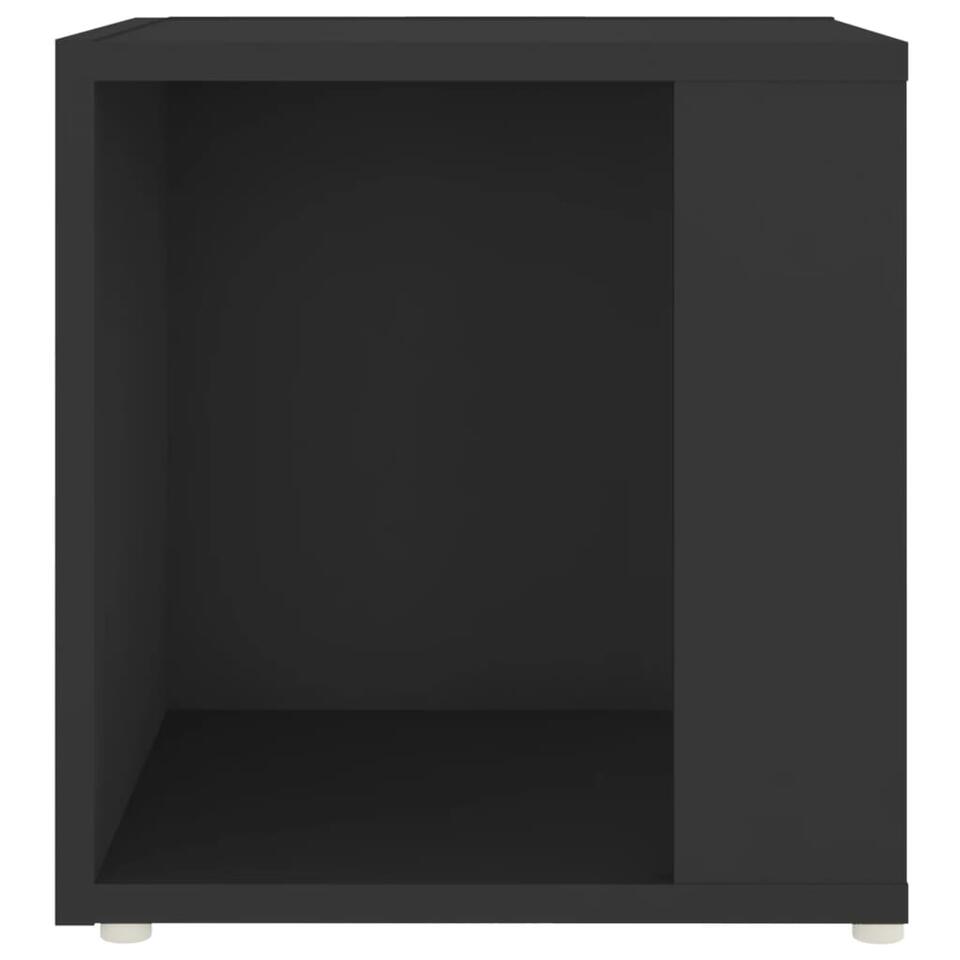 vidaXL Bijzettafel 33x33x34,5 cm spaanplaat zwart