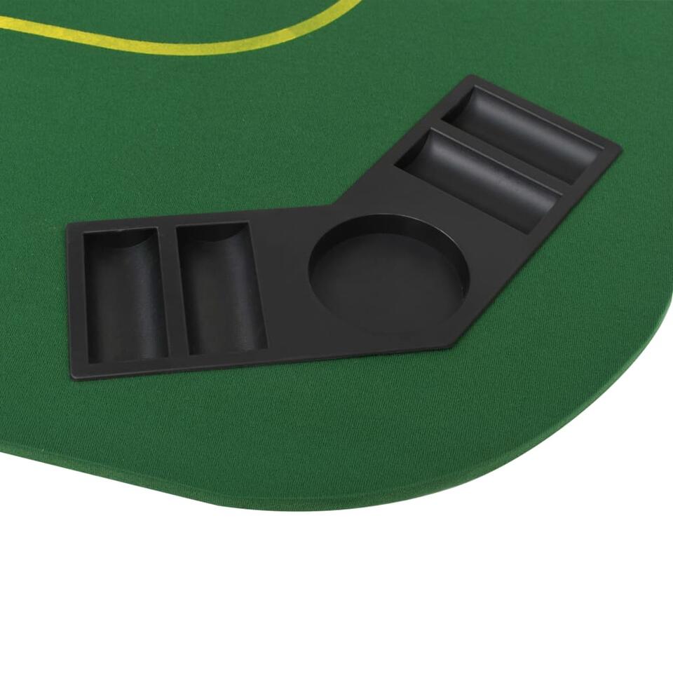 vidaXL Poker tafelblad voor 8 spelers 4-voudig inklapbaar groen
