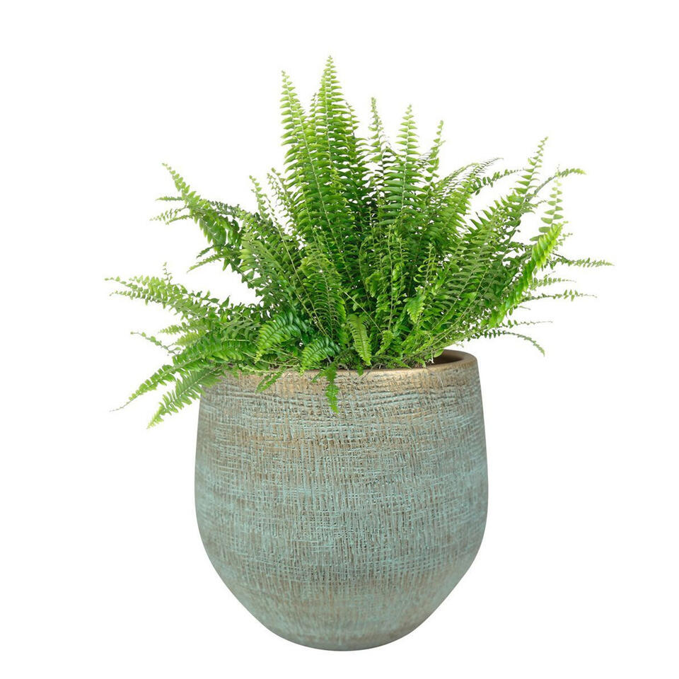Steege Plantenpot - design look - blauw - 26 x 25 cm