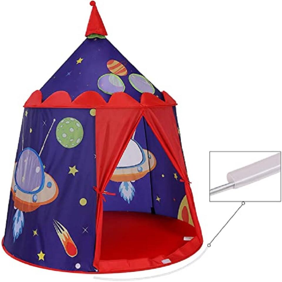Parya - Prins Kasteel Tent voor jongens en peuters - 101 x 101 x 120 cm - Blauw