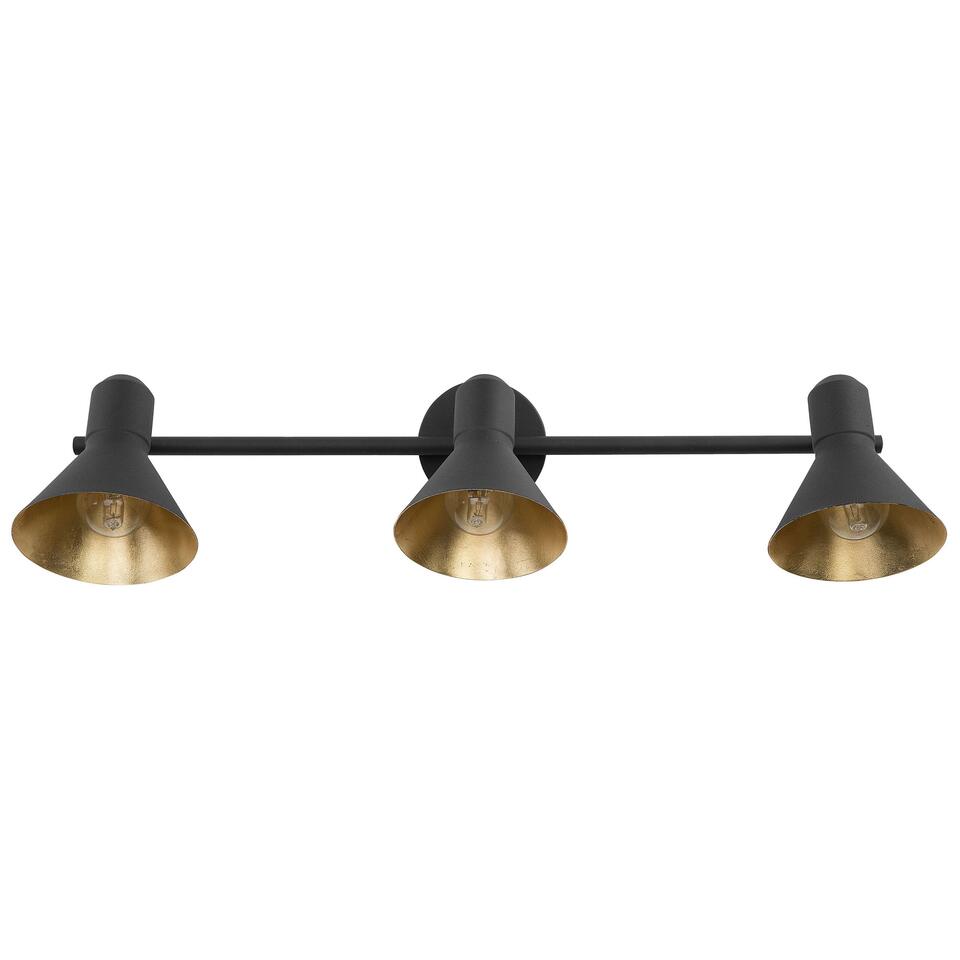 Beliani Plafondlamp MERSEY - Zwart metaal