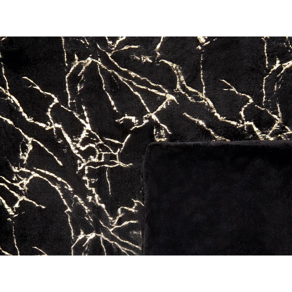 Beliani Plaid GODAVARI - Zwart polyester