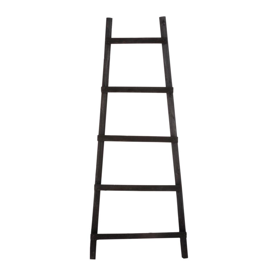 Licht onregelmatig werkloosheid House of Seasons Decoratie Ladder - L29 x B49 x H119 cm - Zwart | Leen  Bakker