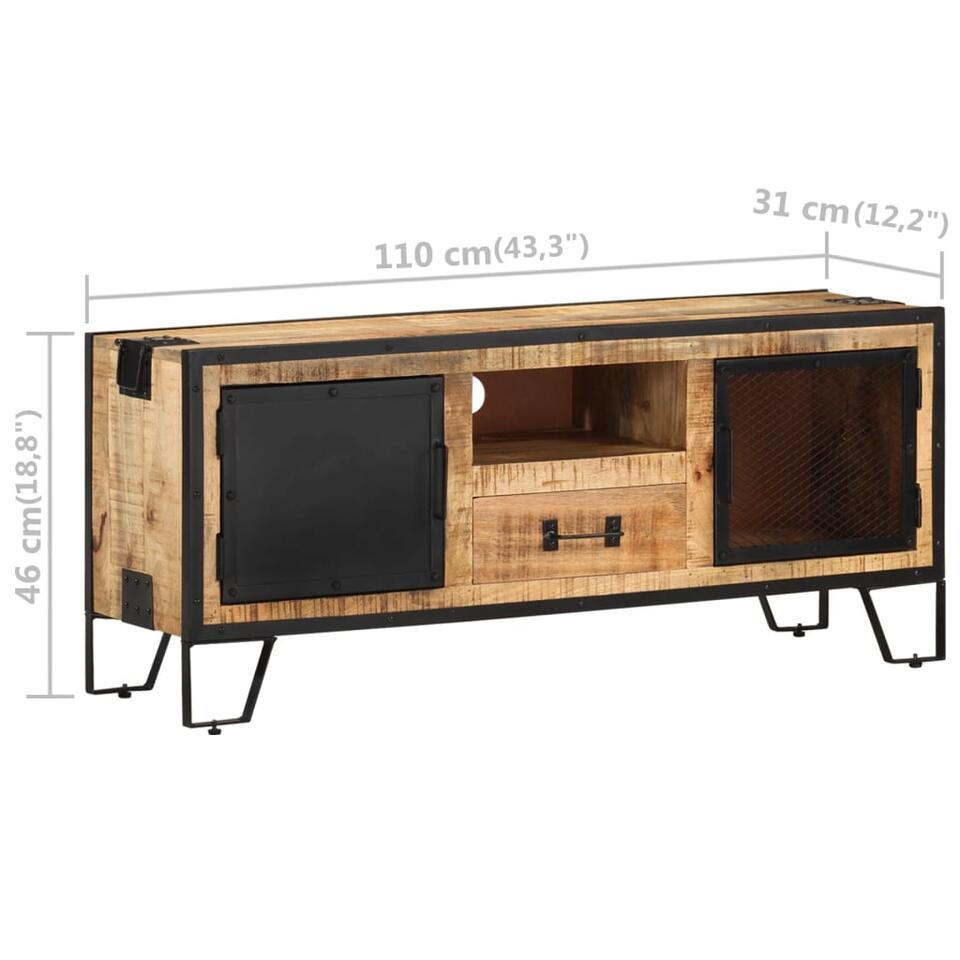 vidaXL Tv-meubel 110x31x46 cm ruw mangohout