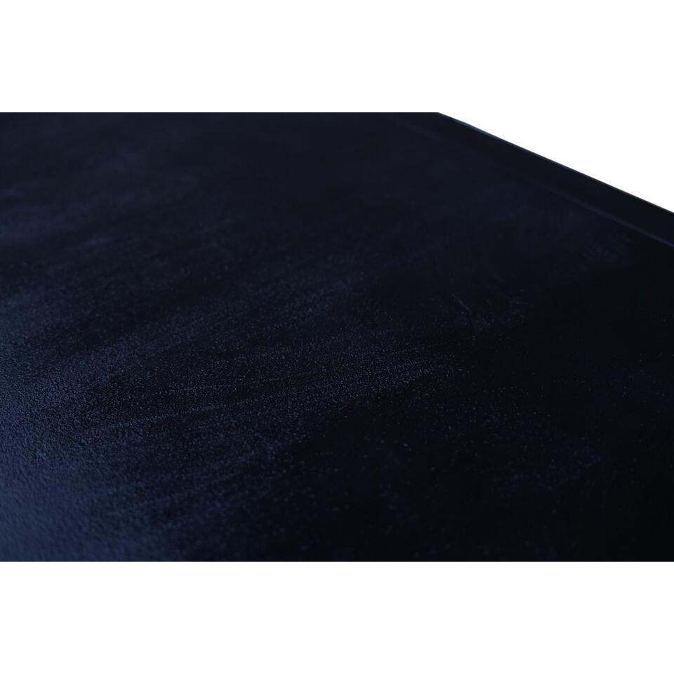 Eettafel Phoenix Black 200x90cm - Mangohout - Zwart - Rechthoekig