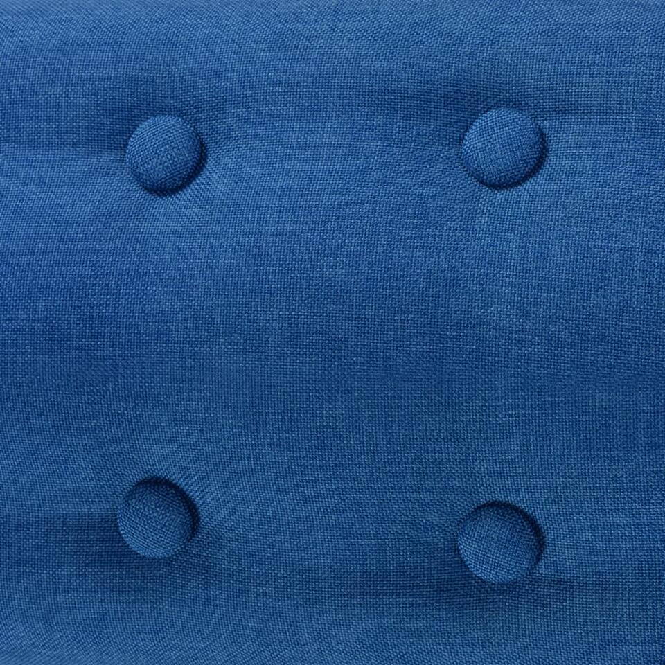 vidaXL Fauteuils stof blauw