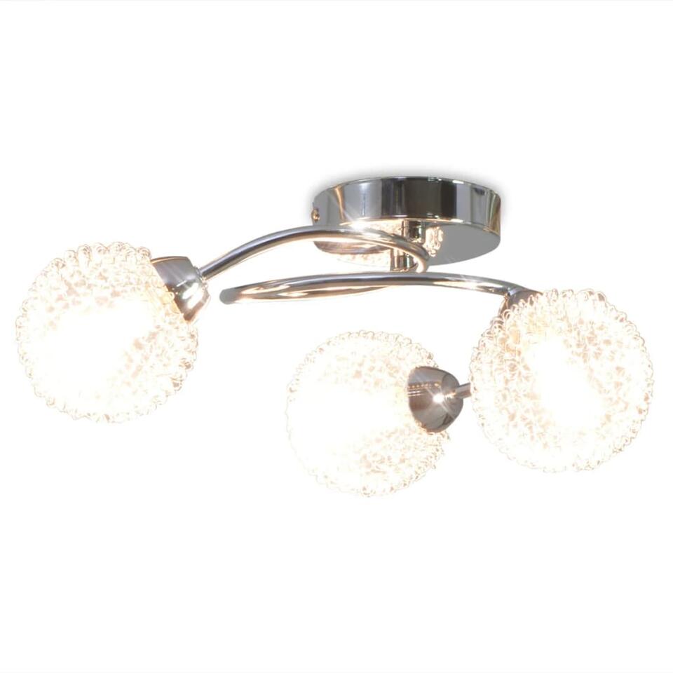 vidaXL Plafondlamp met 3 LED-lampen G9 120 W