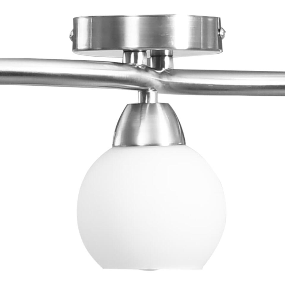 vidaXL Plafondlamp met keramieken bolvormige kappen voor 3xE14 wit