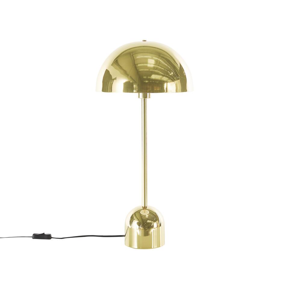 Beliani Tafellamp MACASIA - Goud metaal