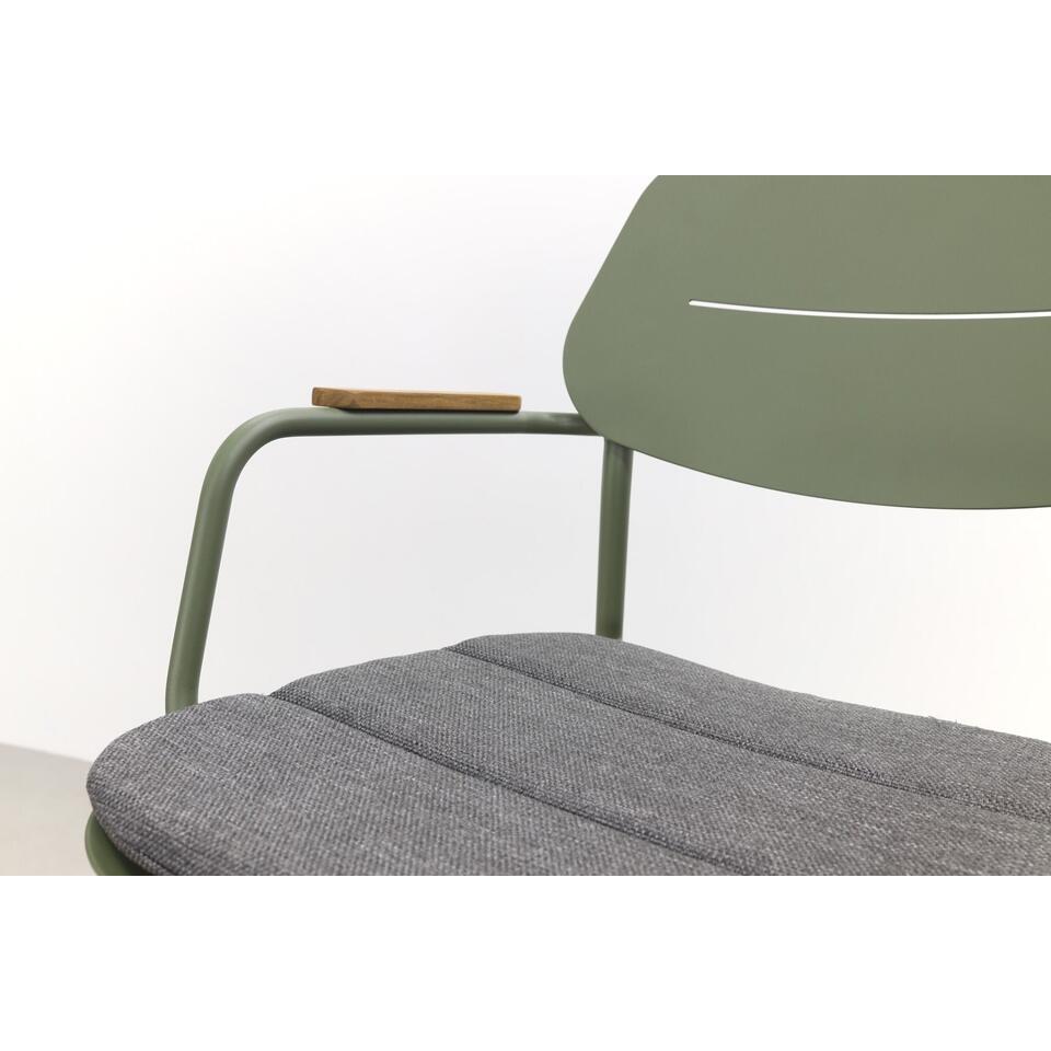 GreenChair Courage - Green/Quote teak - Ø120 cm. - Tuinset 5-delig