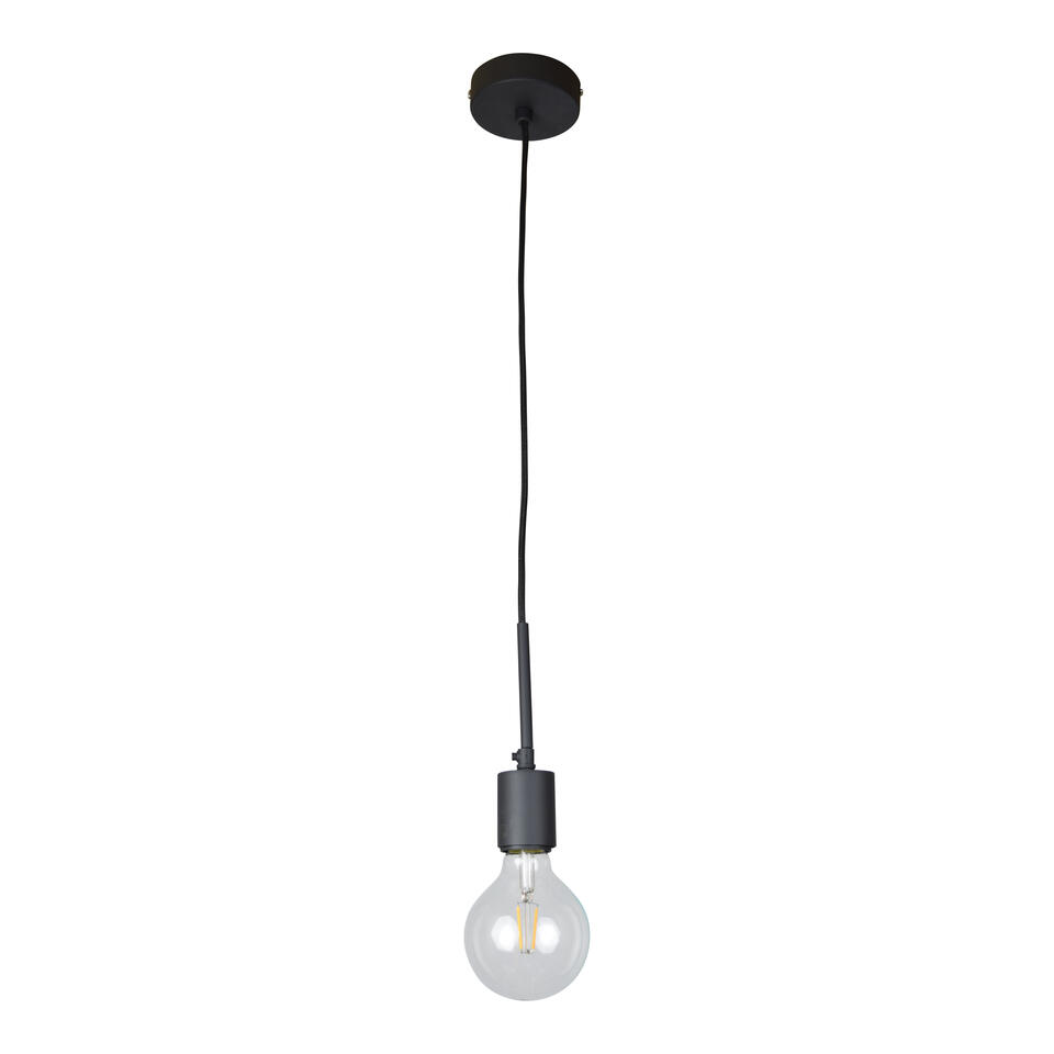 Hanglamp Bulby vintage black