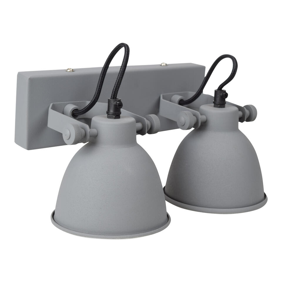 Wandlamp industrial double vintage grey