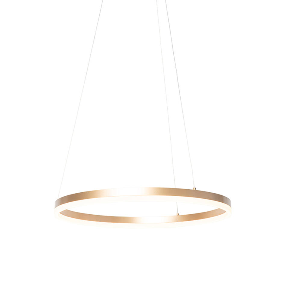 Reparatie mogelijk peddelen Vergelijking QAZQA Design hanglamp goud 60 cm incl. LED 3 staps dimbaar - Anello | Leen  Bakker