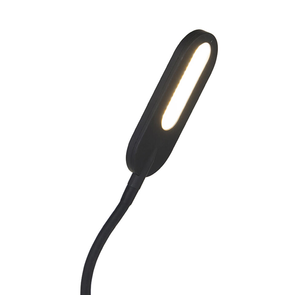 QAZQA Vloerlamp zwart incl. LED 5-staps dimbaar in kelvin - Botot