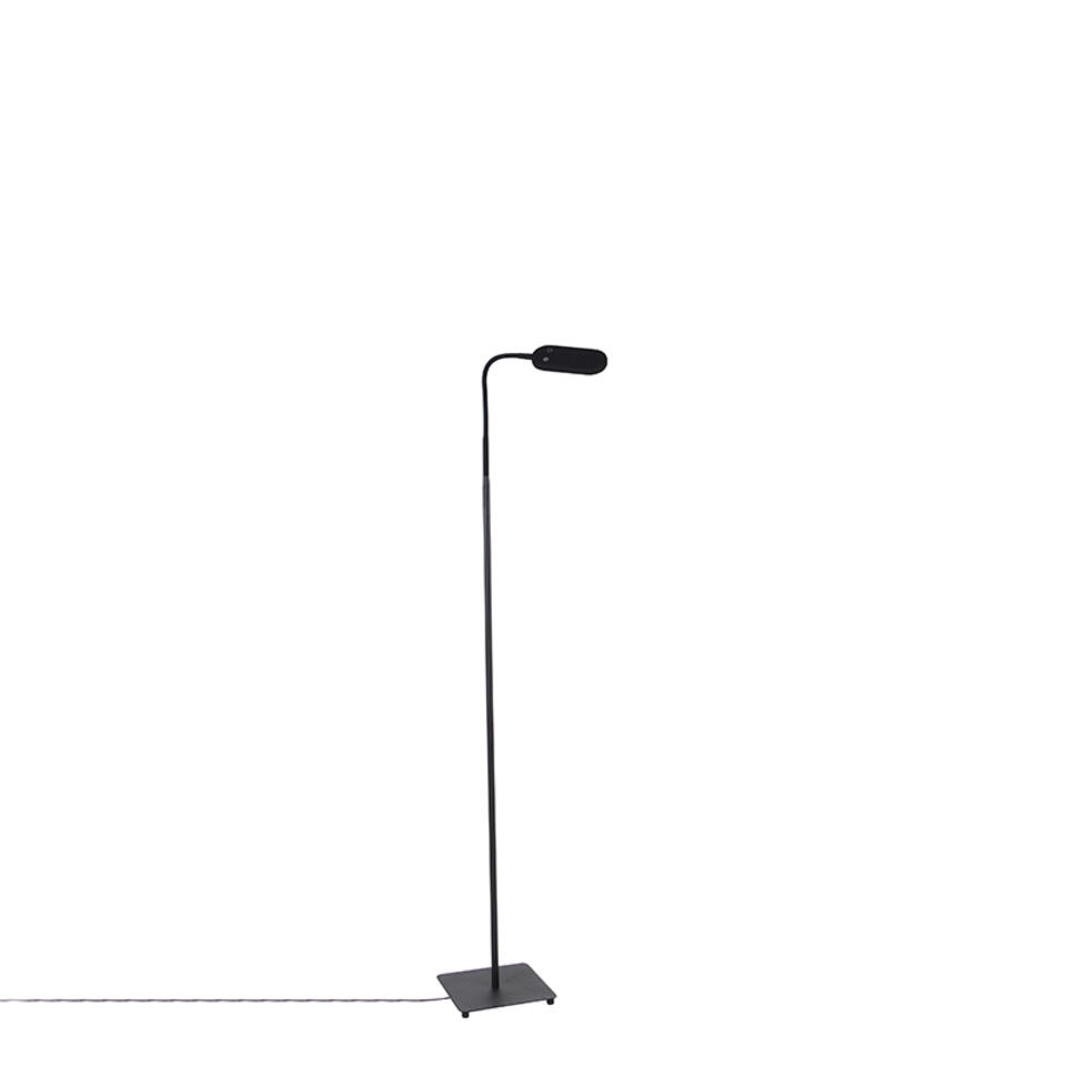 QAZQA Vloerlamp zwart incl. LED 5-staps dimbaar in kelvin - Botot