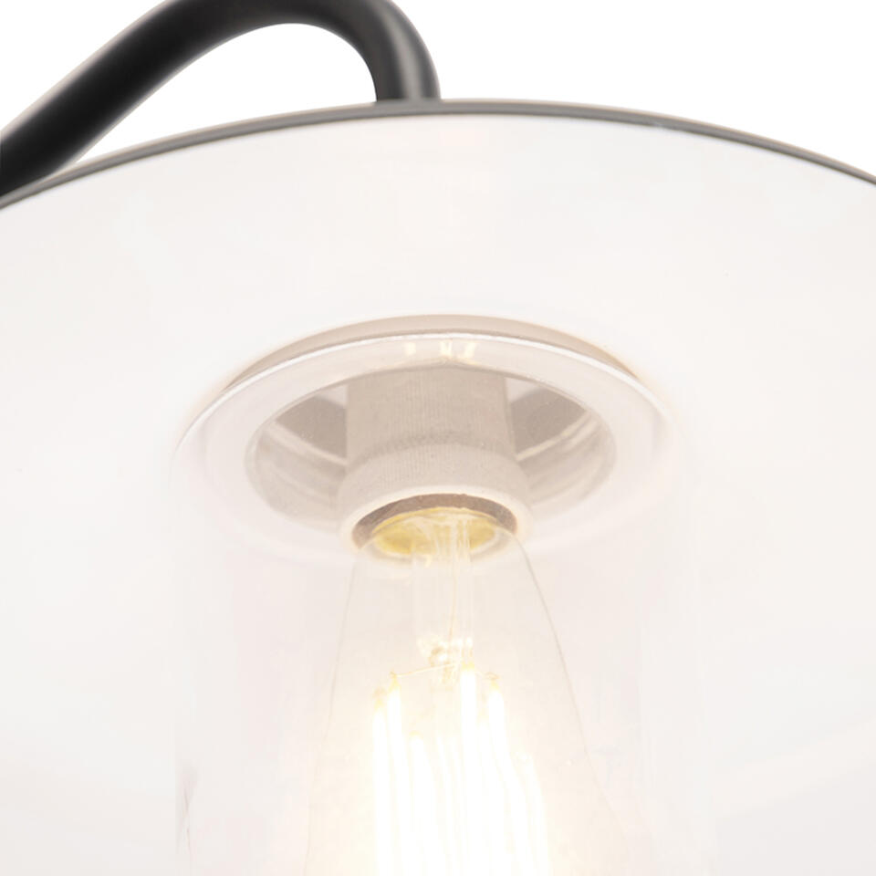 QAZQA Smart landelijke wandlamp antraciet IP44 incl. wifi E27 - Kansas