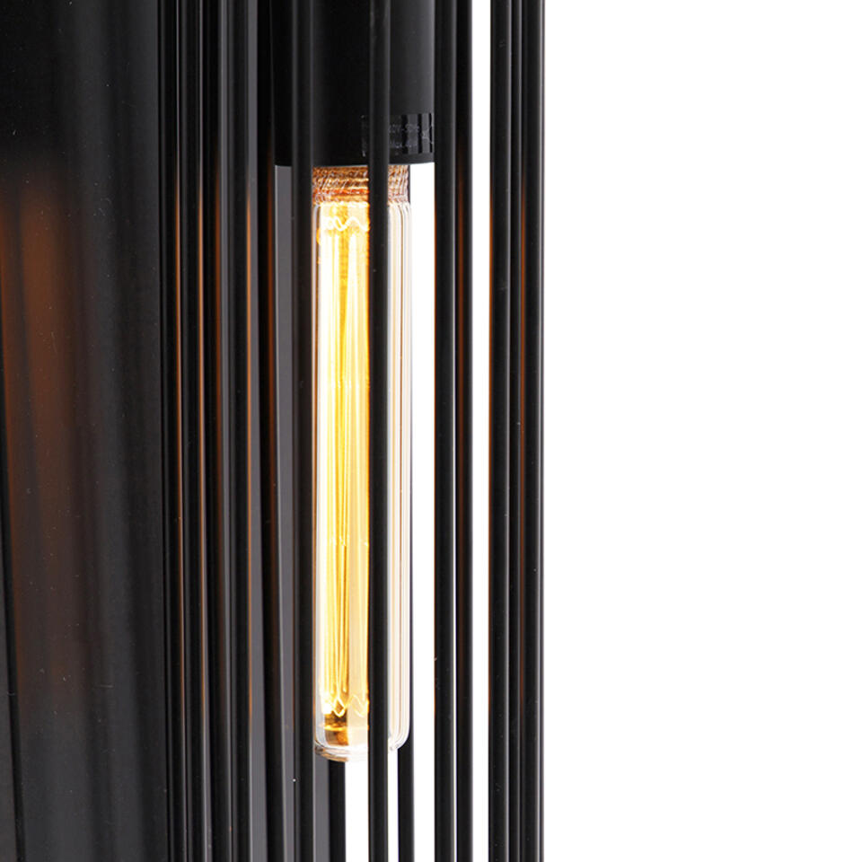 QAZQA Moderne wandlamp zwart - Balenco Wazo