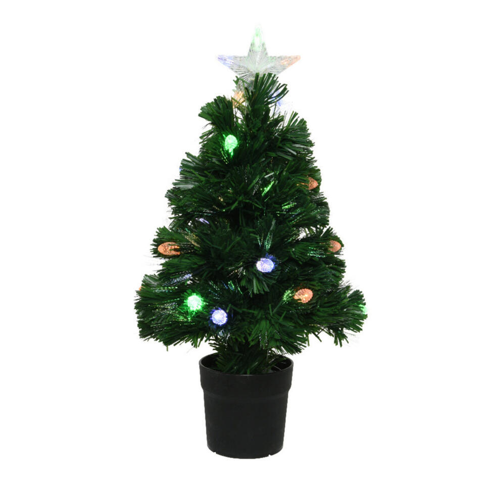 Appal Classificatie spannend Decoris Kerstboom - kunststof - fiber optic - met licht - 60 cm | Leen  Bakker