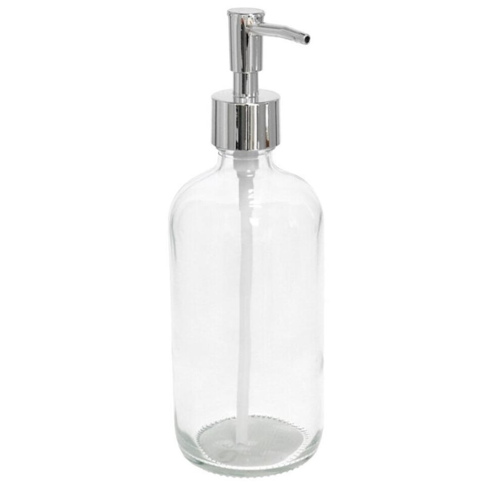 Zeeppompje - zeepdispenser - transparant glas cm | Bakker