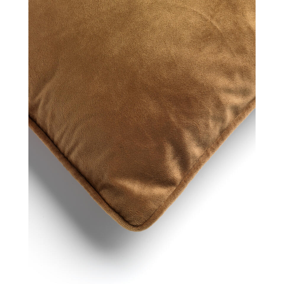 FINN - Sierkussen velvet 60x60 cm - Tobacco Brown - bruin