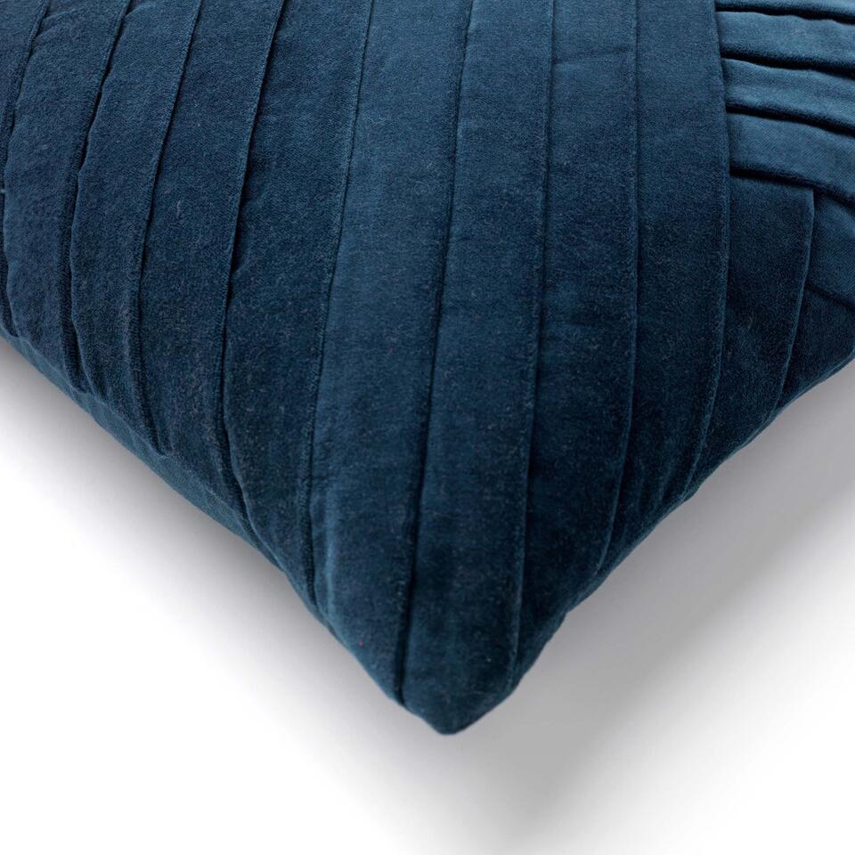 GIDI - Kussenhoes velvet 45x45 cm Insignia Blue - donkerblauw