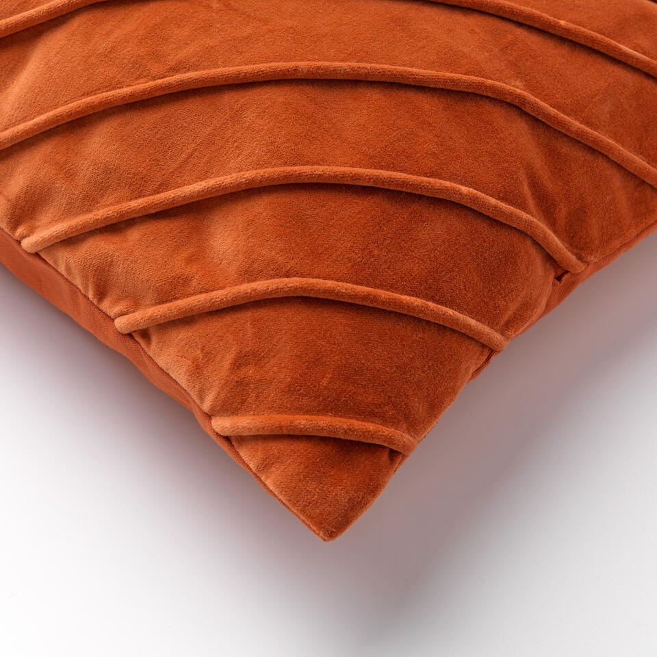 PACO - Kussenhoes velvet 40x60 cm Potters Clay - oranje