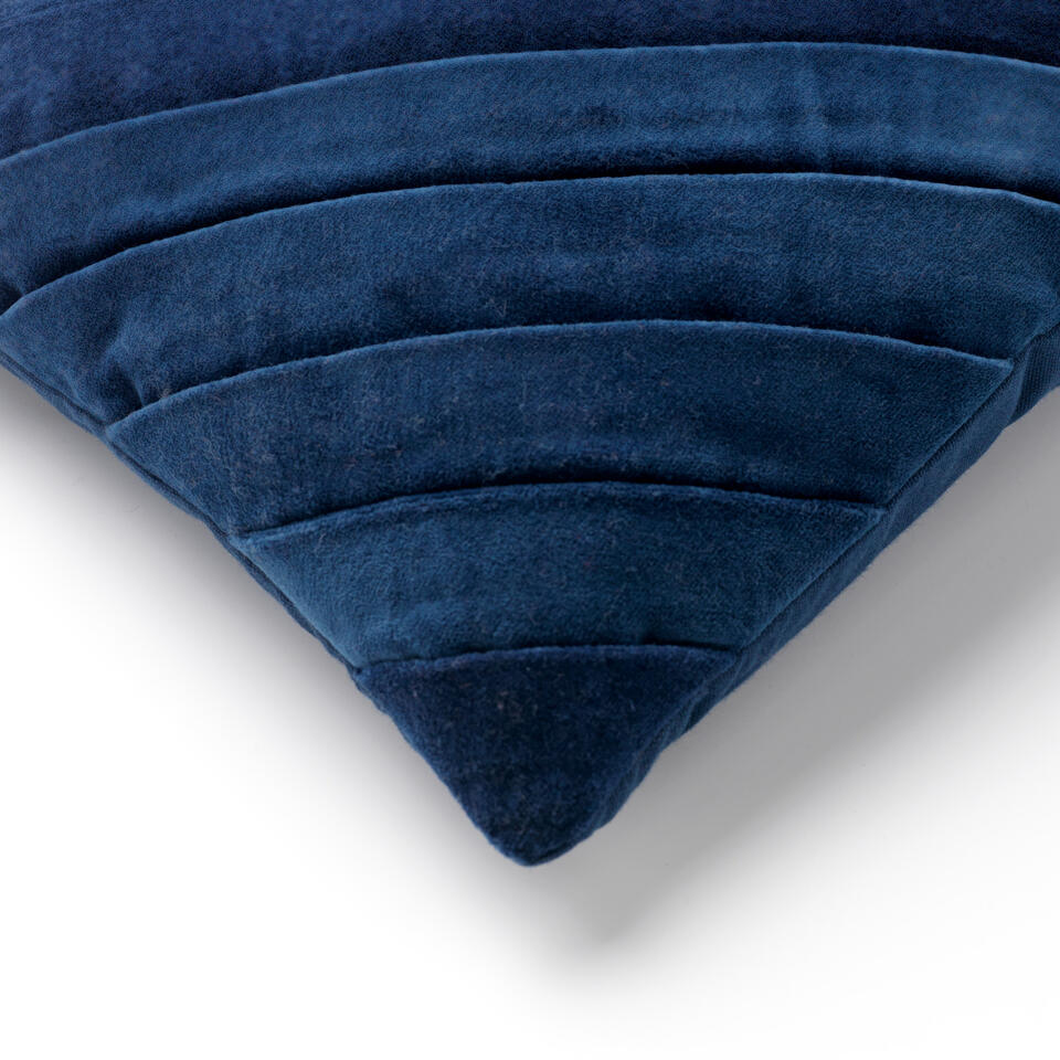 FEMM - Kussenhoes velvet 30x50 cm - Insignia Blue - donkerblauw