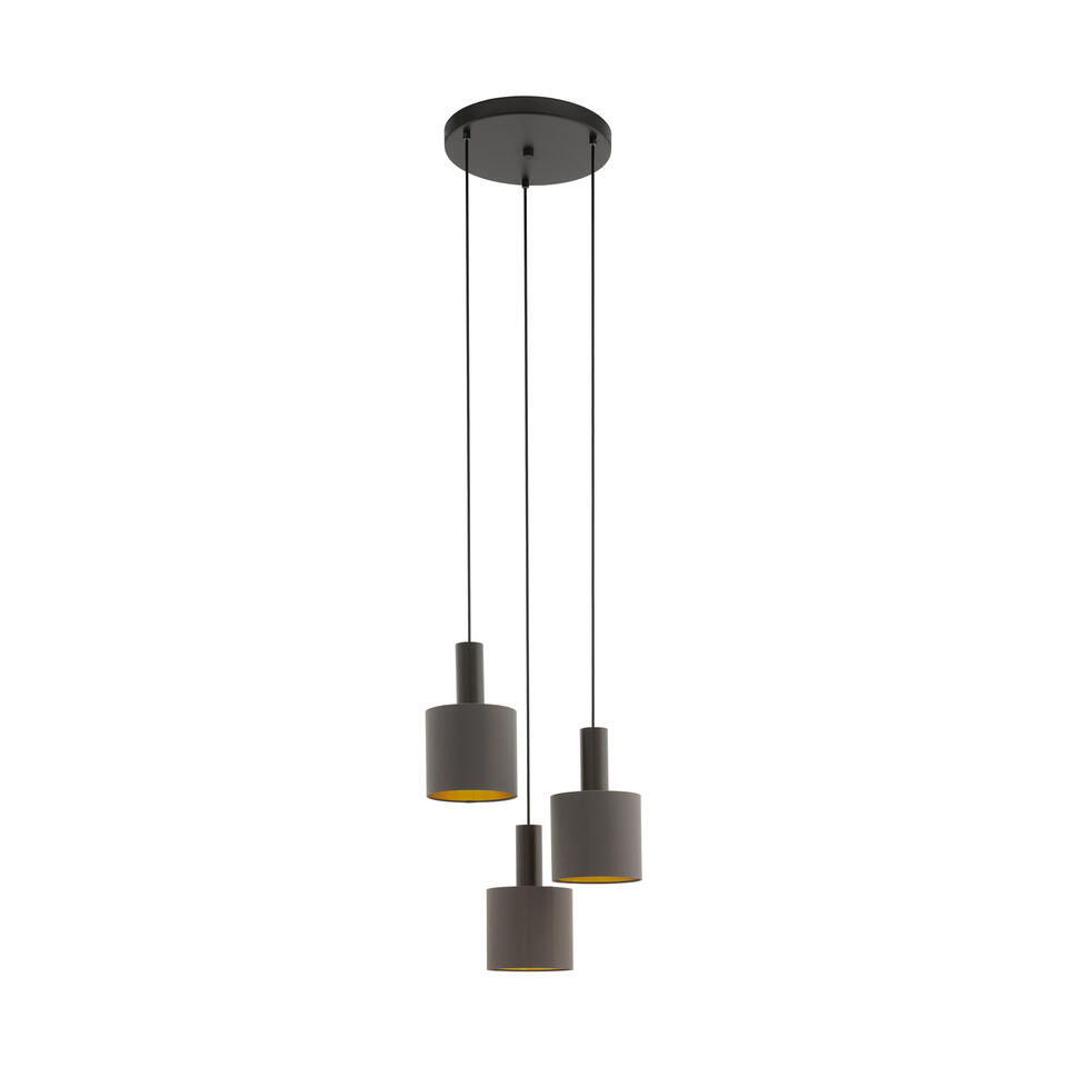 EGLO Concessa 1 Hanglamp - E27 - Ø 42 cm - Donkerbruin/Cappucino/Goud