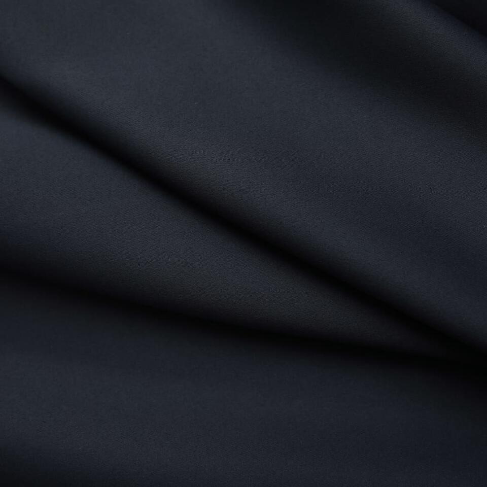 vidaXL Gordijn verduisterend met haken 290x245 cm zwart