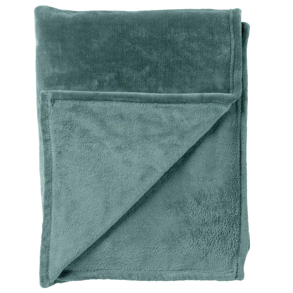 CHARLIE - Plaid flannel fleece XL - 200x220 cm - Sagebrush Green - groen