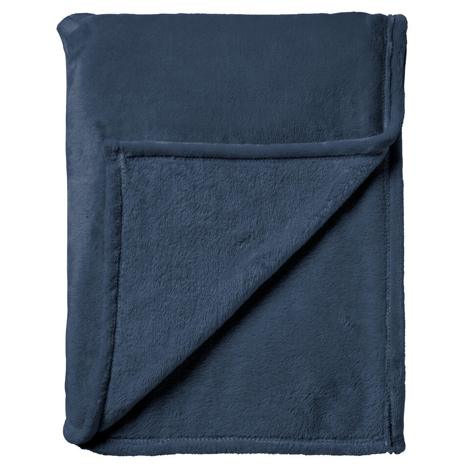 BILLY - Plaid flannel fleece 150x200 cm - Insignia Blue - blauw - superzacht