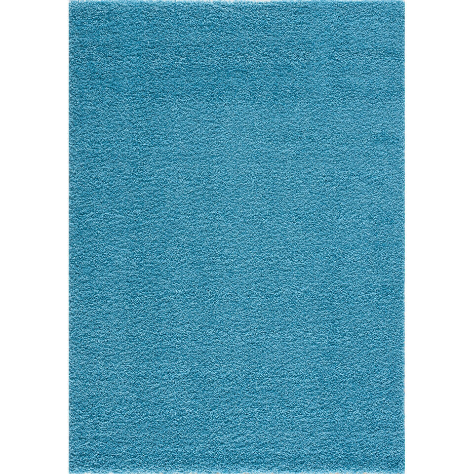 Loca Shaggy Vloerkleed Turquoise Hoogpolig - 120x170 CM