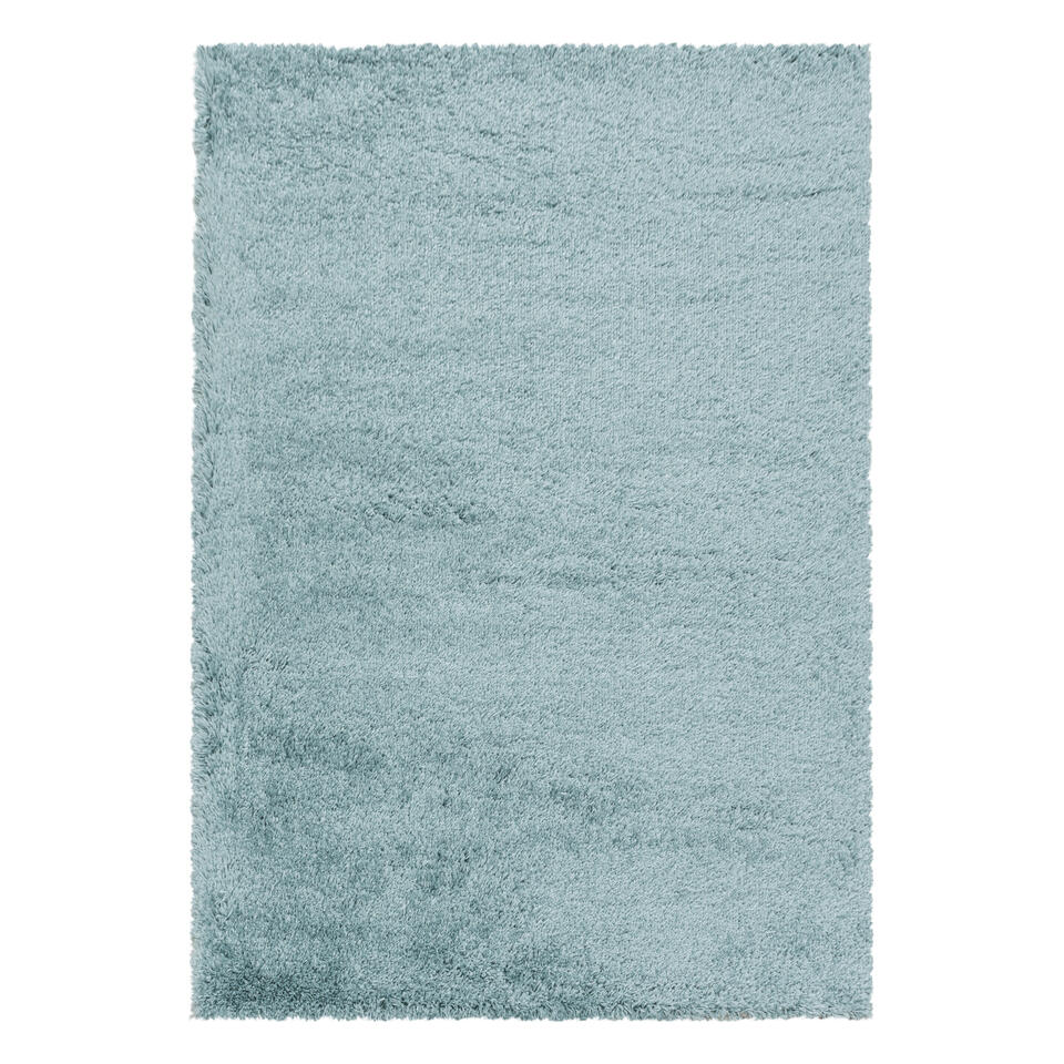 Pearl Soft Hoogpolig Vloerkleed Blauw - 140x200 CM