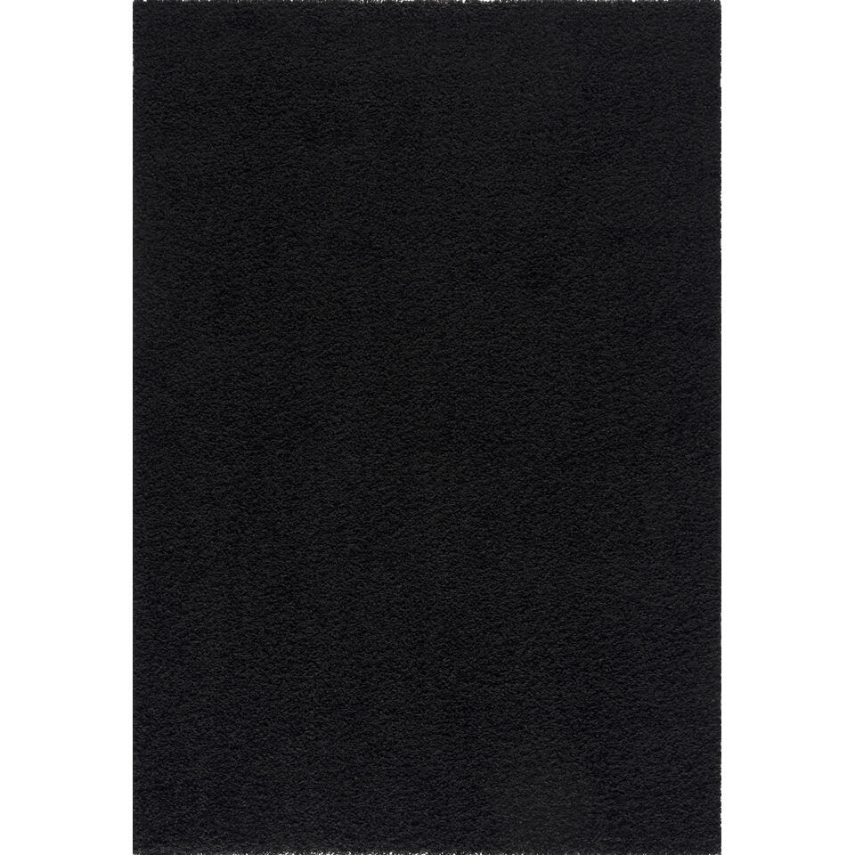 Loca Shaggy Vloerkleed Zwart Hoogpolig - 80x150 CM