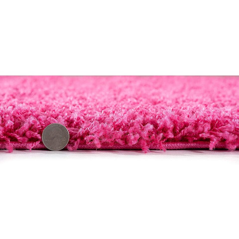 Loca Shaggy Vloerkleed Roze Hoogpolig - 120x170 CM