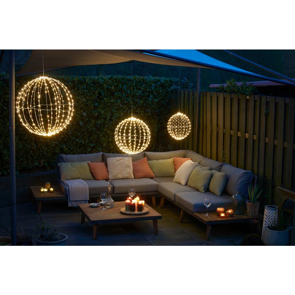 Luca Lighting Kerstverlichting Bal met Witte LED Ø60 cm Zilver