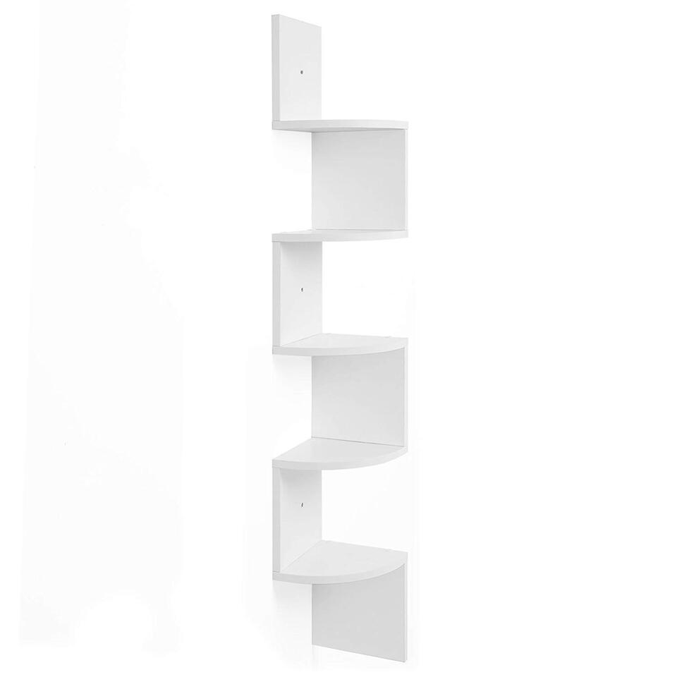 Boekenrek - zigzag - moderne look 20x127.5x20 cm - wit | Leen Bakker