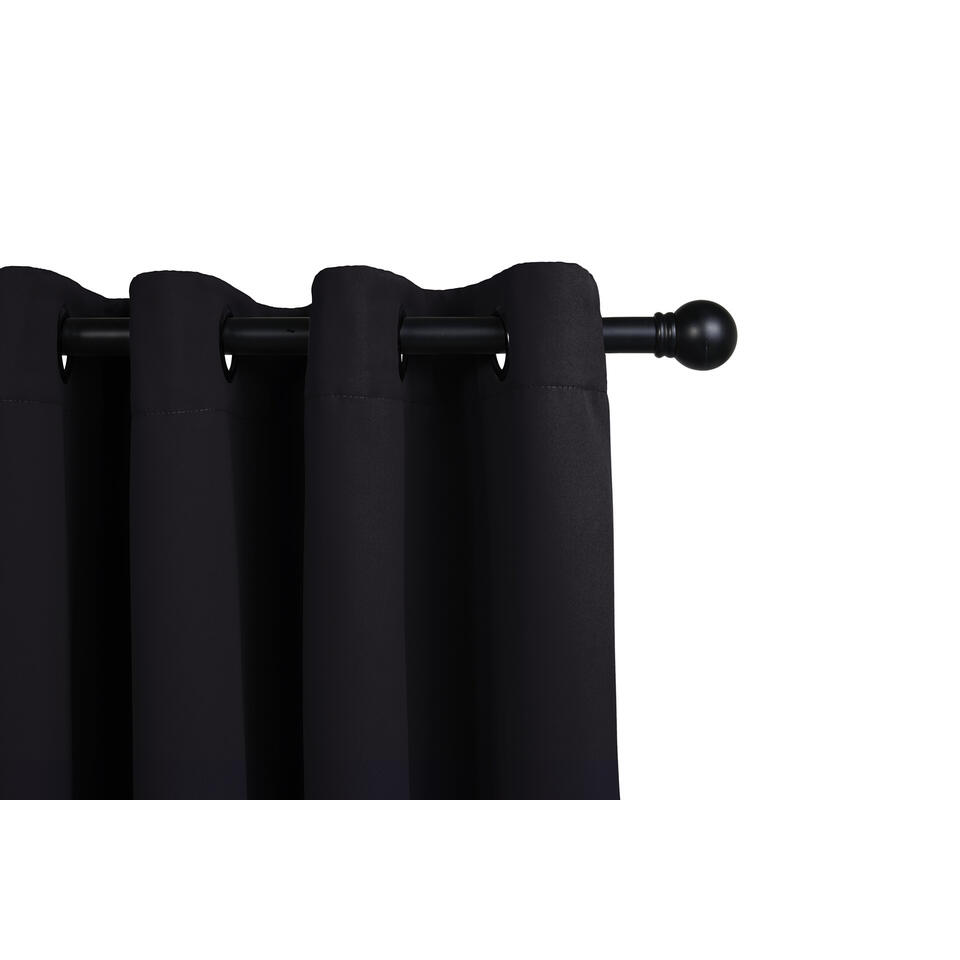 Voorman temperen middelen Lifa Living Geluidswerende en Verduisterende Gordijnen in Zwart, 300 x 250  cm, 1 | Leen Bakker