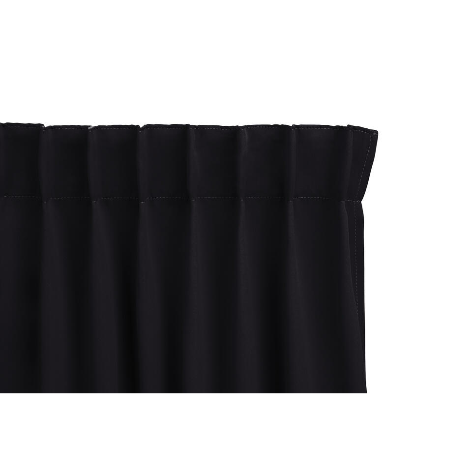 emulsie gewoontjes Hoogte Lifa Living Verduisterende Gordijnen in Zwart, 250 x 150 cm, 1 Stuk | Leen  Bakker