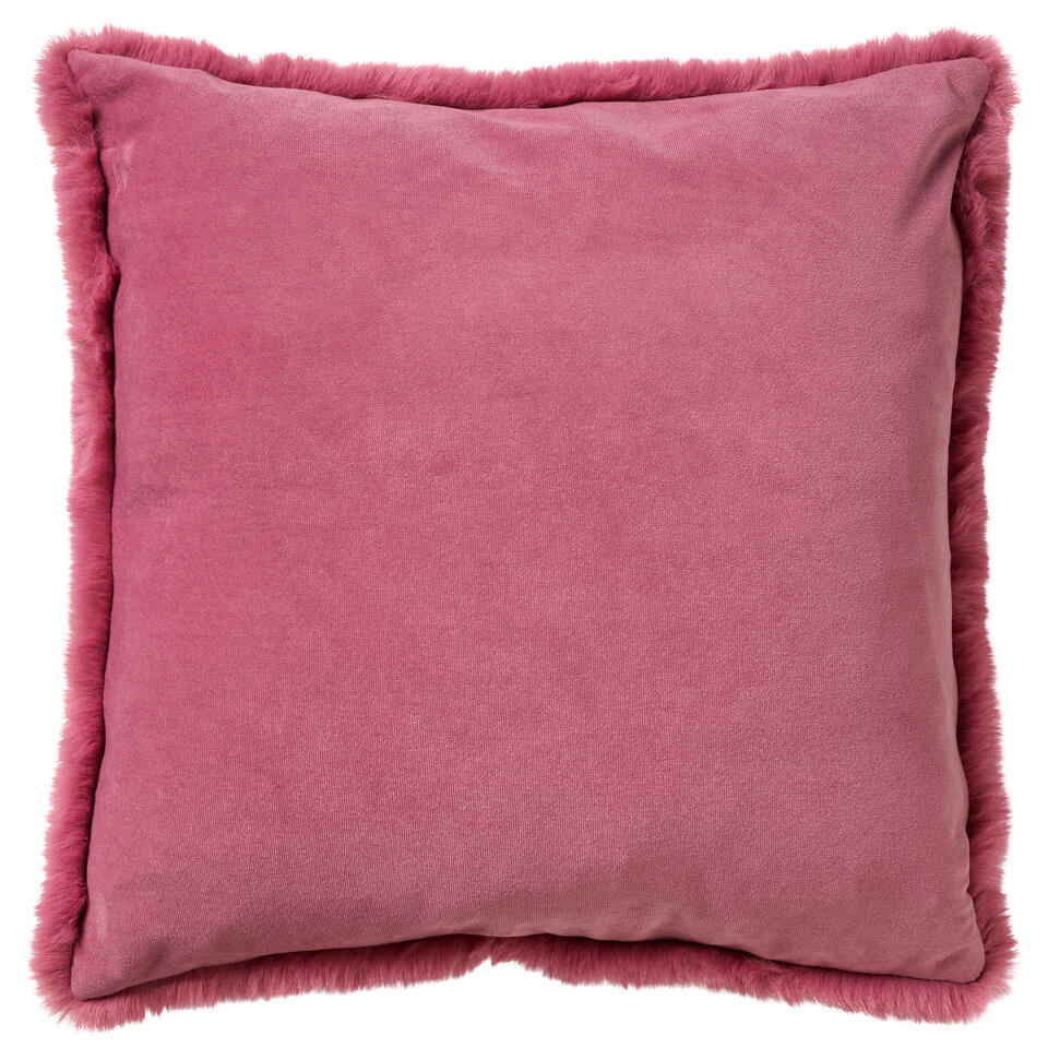 ZAYA - Sierkussen unikleur 45x45 cm - Heather Rose - roze - superzacht