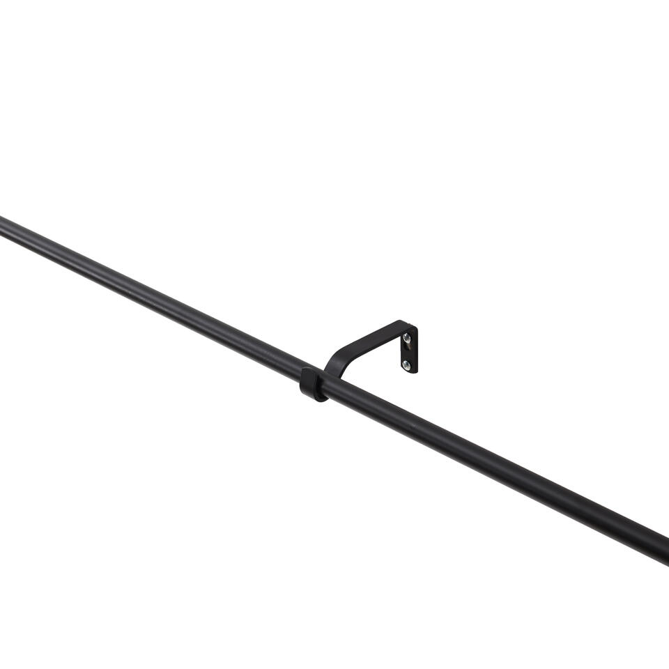 Meter Promoten Ingrijpen Lange gordijnroede - uitschuifbare gordijn rail - stang van 250-360 cm -  zwart | Leen Bakker