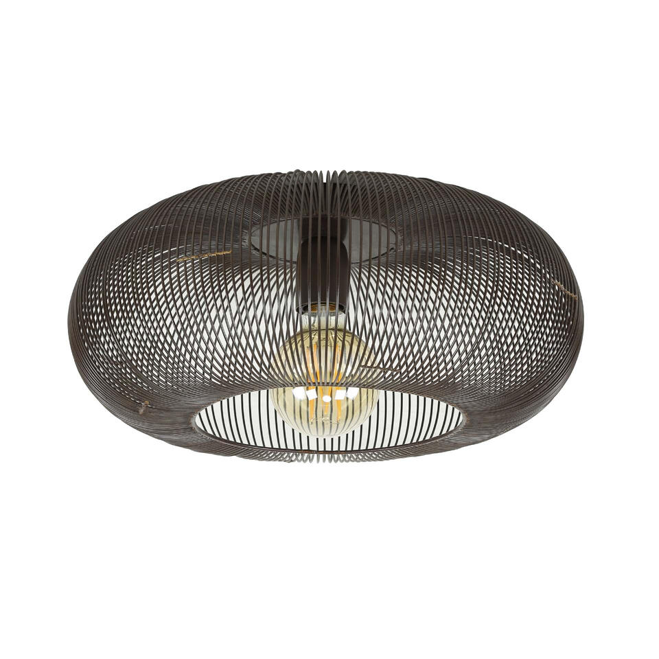 Giga Meubel Plafondlamp Ø43cm - Zwart - Metaal - Lamp Copper Twist