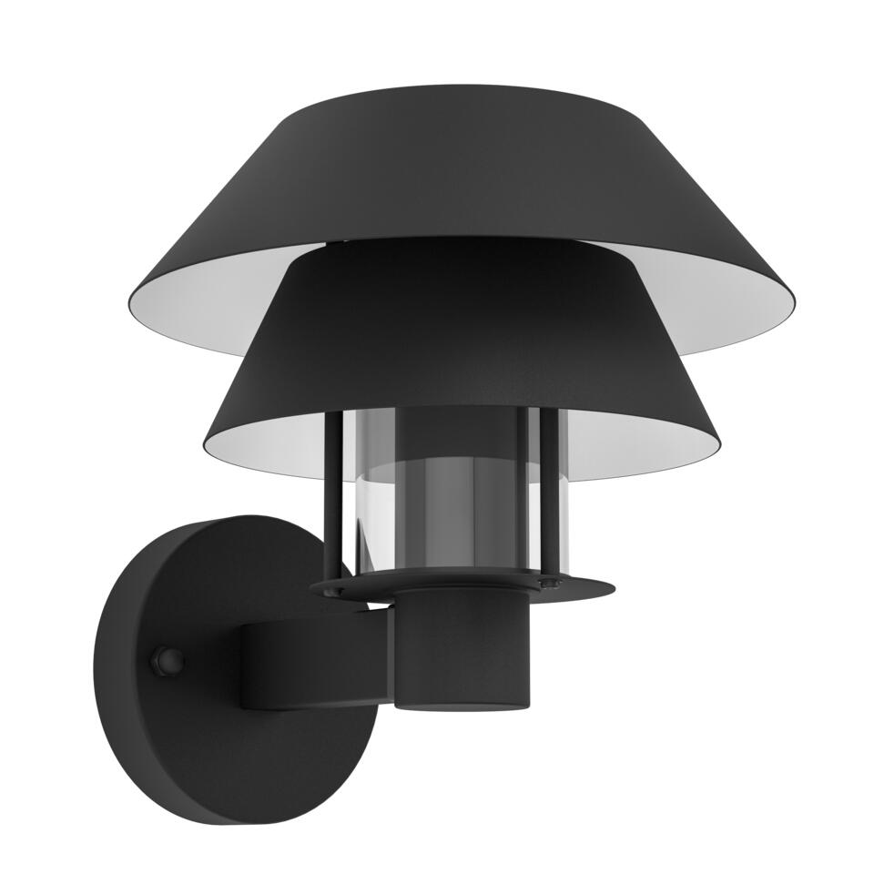 EGLO Chiappera Wandlamp Buiten - E27 - 22,5 cm - Zwart/Wit