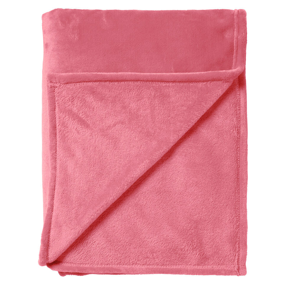 BILLY - Plaid flannel fleece 150x200 cm - Dusty Rose - roze - superzacht