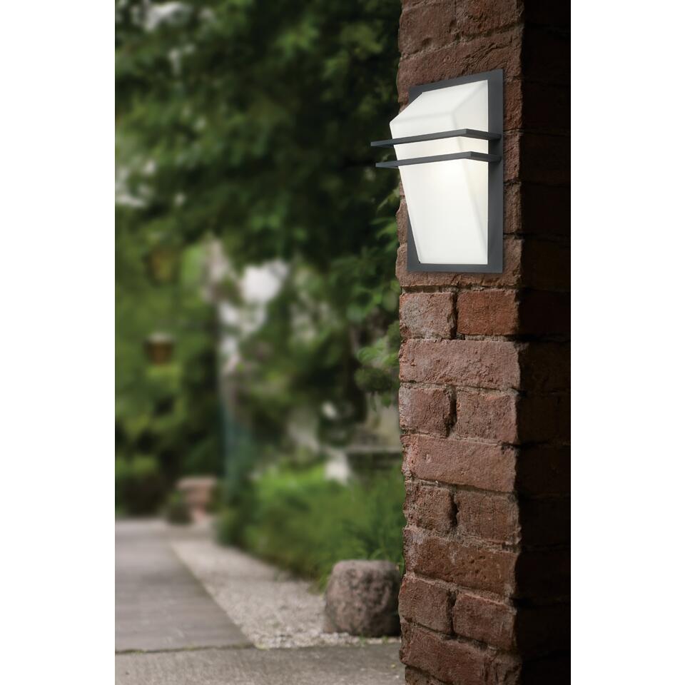 EGLO Park - Buitenverlichting - Wandlamp - 1 Lichts - Antraciet - Wit