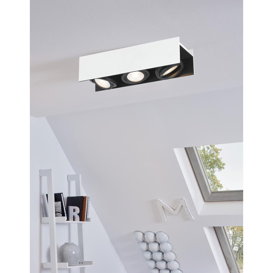 EGLO Vidago Plafondlamp - LED - 46,5 cm - Wit, Zwart - Dimbaar