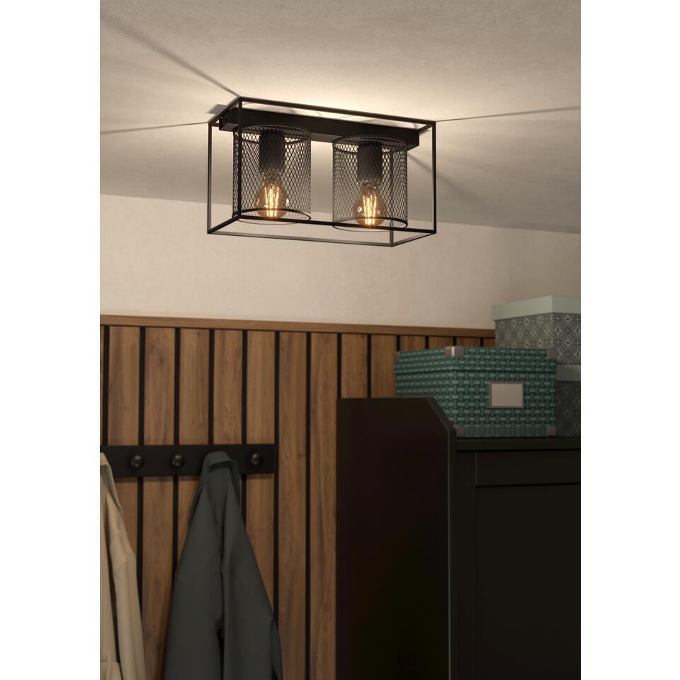 EGLO Catterick Plafondlamp - E27 - 35 cm - Zwart
